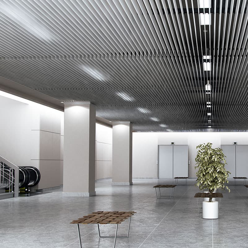 Пластинообразный дизайнерский потолок